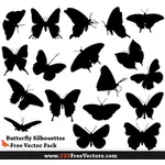 Butterfly Silhouette Vector Pack